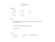 9.2 and 9.3 Worksheet Answers 9.2 Practice B 1. -6 and 1 2. no ...