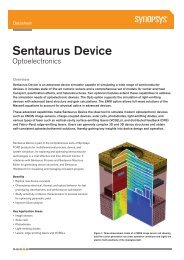 Sentaurus Device Optoelectronics Datasheet - Europractice
