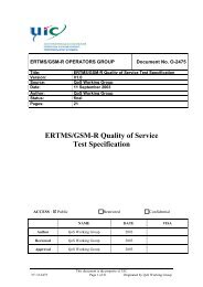 ERTMS/GSM-R Quality of Service Test Specification