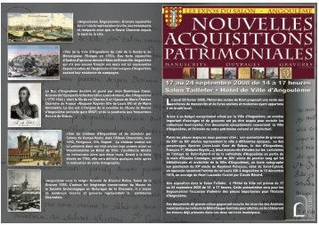 Nouvelles Acquisitions Patrimoniales 2008 - AngoulÃªme