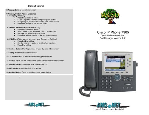 How do I use my Cisco IP Phone 7965?