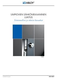 umpiovien sÃ¤hkÃ¶mekaaninen lukitus Toiminnalliset ja ... - Abloy Oy