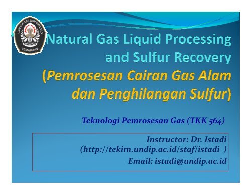 4. Natural Gas Liquid Processing and Sulfur Recovery