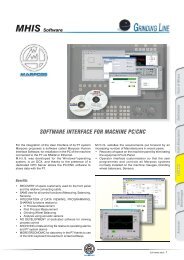 SOFTWARE INTERFACE FOR MACHINE PC/CNC MHIS ... - Marposs