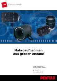 Makroaufnahmen aus groÃer Distanz - Security Systems - Pentax