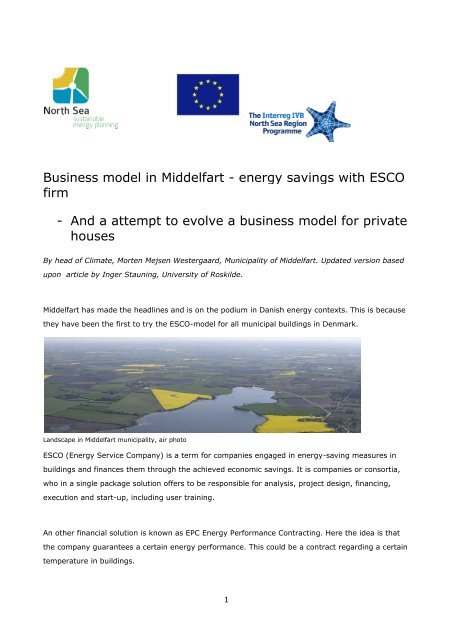 Business model in Middelfart - energy savings with ESCO firm - And ...