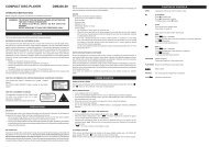 COMPACT DISC PLAYER DM8300-00 - Venturer