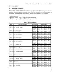 Table 1, Table 2, Table 3, Table 4, and Table 5 specify the ... - T11