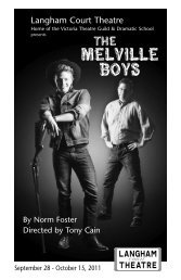 Melville Boys - Langham Court Theatre