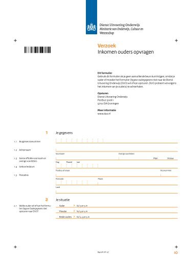 Verzoek inkomen ouders opvragen (113Kb, pdf) - Duo