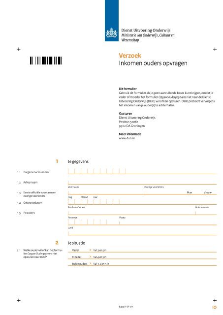 Verzoek inkomen ouders opvragen (113Kb, pdf) - Duo