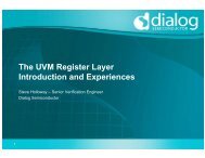 The UVM Register Layer Introduction and Experiences - Test and ...