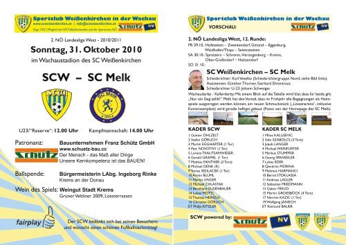 SCW â SC Melk - WeiÃenkirchen