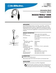 RS232 TROLLÂ® COm CabLe COnneCT - In-Situ Inc.