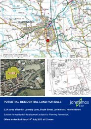 POTENTIAL RESIDENTIAL LAND FOR SALE - John Amos & Co