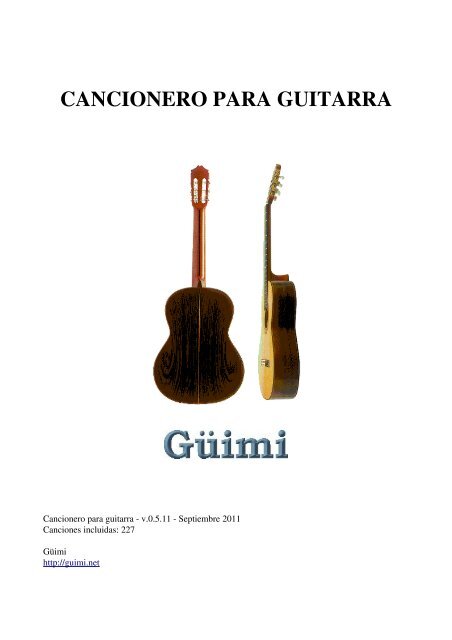 Cancionero para guitarra - v.0.5.11 - Inicio