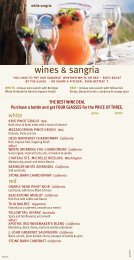 wines & sangria - Uno Chicago Grill