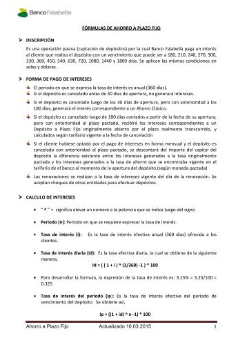 FÃ³rmulas y ejemplos - Banco Falabella