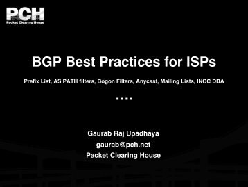 BGP Best Practices for ISPs â¦.