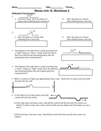 Waves Unit 10, Worksheet 2