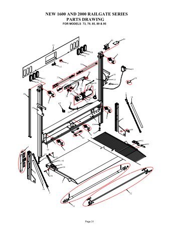 new 1600 and 2000 railgate series parts drawing - Tommy Gate