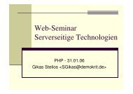 Web-Seminar Serverseitige Technologien