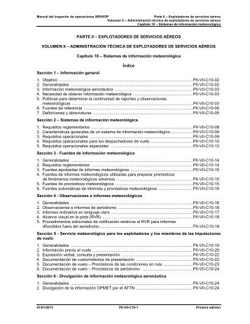 PARTE II – EXPLOTADORES DE SERVICIOS AÉREOS ... - ICAO