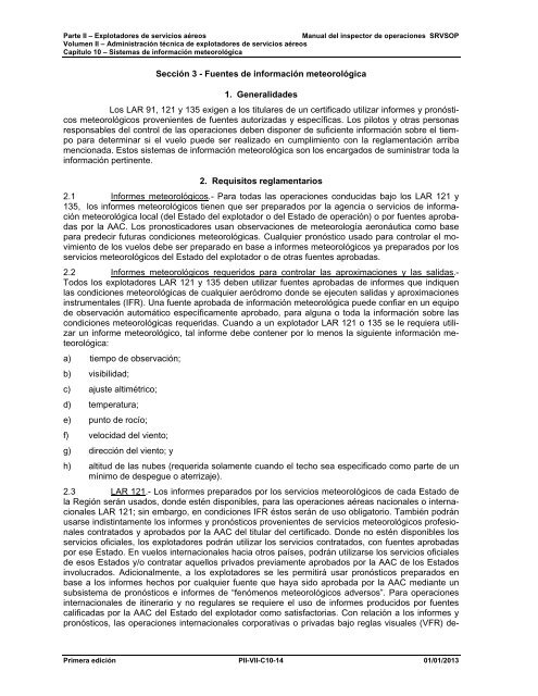 PARTE II – EXPLOTADORES DE SERVICIOS AÉREOS ... - ICAO