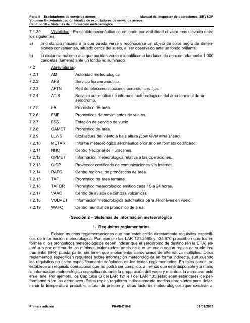 PARTE II – EXPLOTADORES DE SERVICIOS AÉREOS ... - ICAO