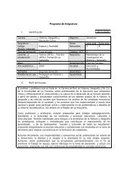 Programa de Asignatura I. Identificación Carrera Historia, Geografía ...