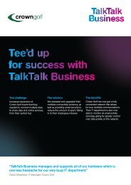 Crown Golf Case Study:Crown Golf Case Study - TalkTalk Business