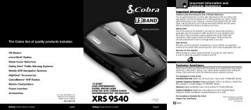 XRS 9540 - Cobra Electronics