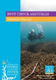 Methods Manual - Reef Check Australia