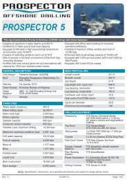Prospector 5- Rig Specifications - Prospector Offshore Drilling