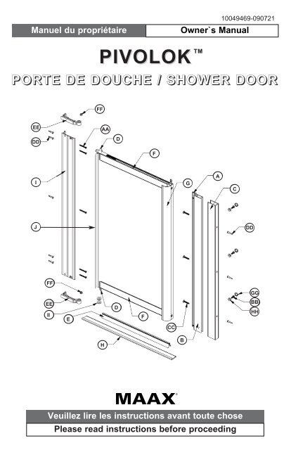 10049469 - Pivolok, porte de d... - Maax