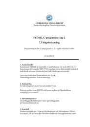 FYD400, C-programmering I, 7,5 högskolepoäng - Institutionen för ...