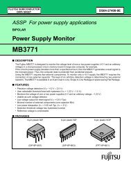 MB3771 Datasheet: Bipolar Power Supply Monitor - Fujitsu