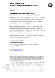 FÃ¼hrungswechsel im BMW Werk Berlin