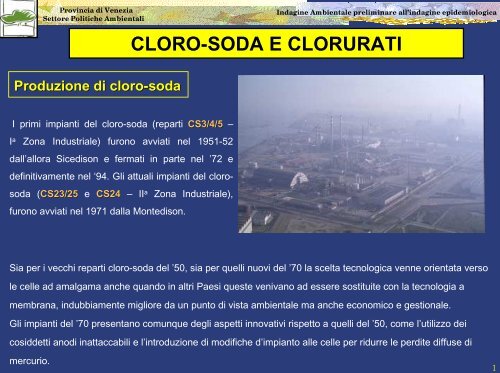 cloro-soda e clorurati - Assessorato alle Politiche Ambientali ...