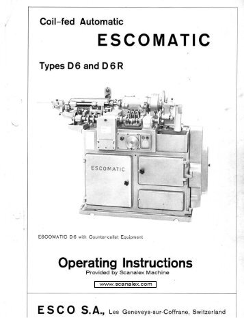 ESCOMATIC - Scanalex Machine