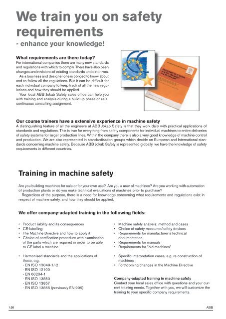 The Safety Handbook ABB Jokab - Automation Systems and Controls