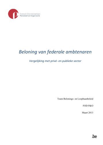 Beloning van federale ambtenaren - Fedweb