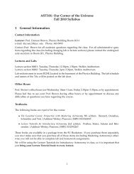 AST101: Our Corner of the Universe Fall 2010 Syllabus 1 General ...