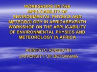 The Applicability of Environmental Physics and Meteorology in Africa