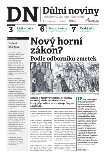 DÃ…Â¯lnÃƒÂ­ noviny roÃ„ÂnÃƒÂ­k XVI Ã„ÂÃƒÂ­slo 3 - Czech Coal