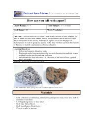 How can you tell rocks apart?