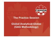 GAG Methodology_Ray Clark - Ontario Soccer Association