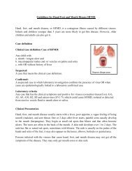 Guidelines for Hand Foot and Mouth Disease HFMD Hand, foot, and ...