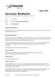 Service Bulletin - MV Agusta Forum France