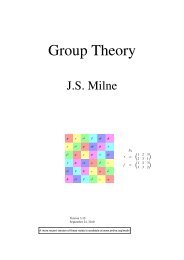 Group Theory - James Milne